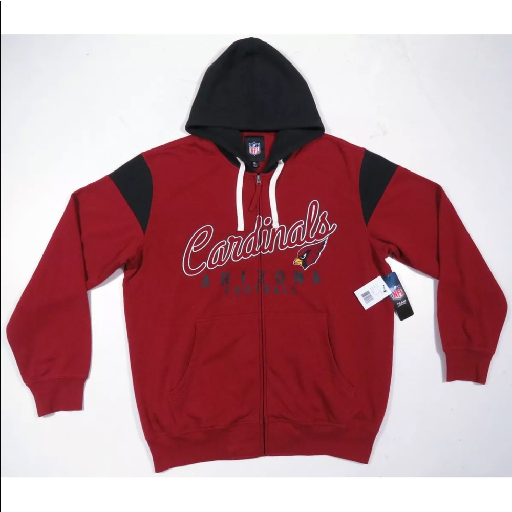 NWT Arizona Cardinals NFL Football GIII Hooded Mens Full Zip Sweatshirt Jacket